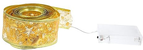 OSALADI 1 Stück Weihnachtsbeleuchtung Durchsichtiges Band Weihnachtsbaumgirlande Weihnachtsbaumbeleuchtung Goldene Lichterkette Weiße Lichterkette Für Den Außenbereich