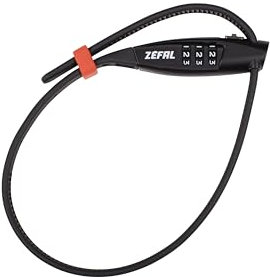 ZEFAL Zip-Schloss K-Traz ZIP3 Länge 45cm, Ø 11mm, schwarz, mit Code, 4932
