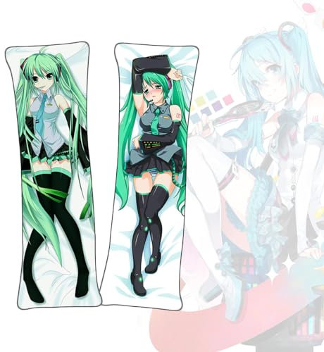 FDSAD Anime Kissenbezüge Hatsune Miku Anime Körper Kissen Dakimakura doppelseitiger Körperkissenbezug