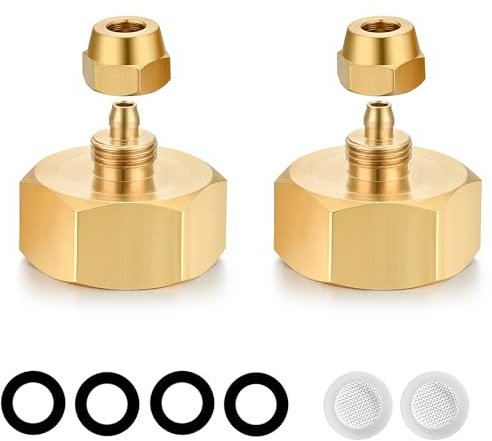 YELUN Tropfbewässerungsschlauchverbinder, Gartenschlauch-Adapter, Standard 1,9 cm GHT Innengewinde auf 6,35 mm Schlauchadapter für Wasserschlauch, konvertiert 1,9 cm Gartenschlauch auf 1/4 Zoll