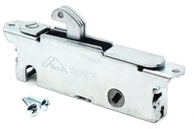 FASCO Patio Door Mortise Lock Replacement - Heavy Duty - 45 Degree Keyway - 3-11/16 Screw Holes - Made in Canada