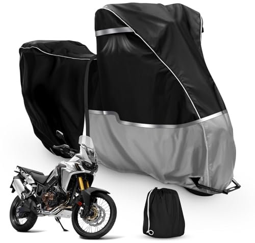 Housse Moto Exterieur Etanche pour Honda Adventure Model CRF1100L Africa Twin CB500X, Tissu Oxford 420D, Housse de Moto Bâche Protection Moto pour protéger Contre la Neige, la Pluie, la poussière
