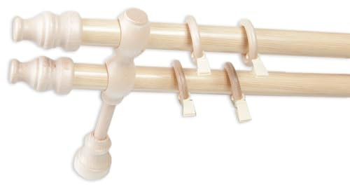 Mon Mobilier Design CRIS Tringle en Bois Ø 28 mm Pin Double 300 cm