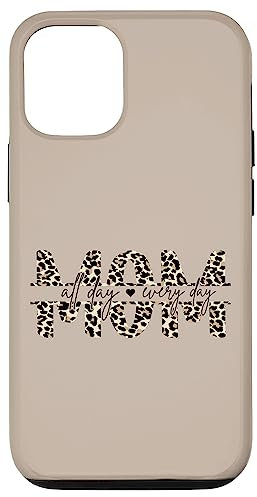 Hülle für iPhone 12/12 Pro Leo Print Leopard Mom Mummy All Day Everyday