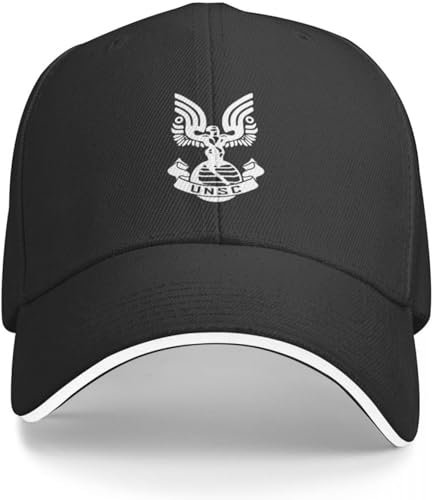 RYVOWETP Baseballmütze Snapback Sonnenhut UNSC Emblem weiße Baseballkappe Herren Sportkappe Papa Mütze Hut für Mädchen Herrengeschenk