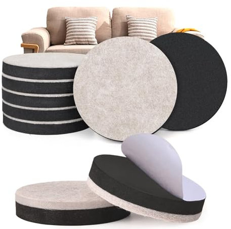 Möbelerhöhung,8 Stücke Selbstklebende Möbelerhöhung 6 cm*1,65 cm Möbel Füße Padbodenbodenschutz,Anti-Rutsch Filz Sockelfuss,Runde Tischbeine für Schrank Schreibtisch Sofa