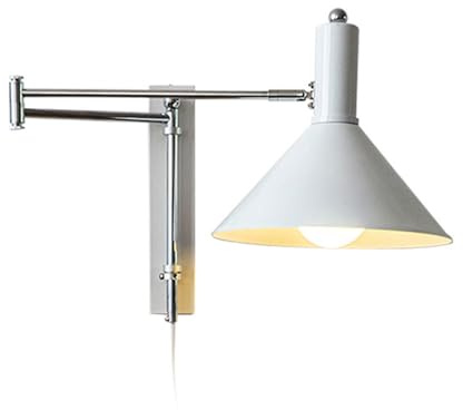 Jadssox Moderne Wandleuchte mit Schwingarm, verstellbare Wandhalterung, Leselichtkegel, Wandlampenschirm, Waschtischlampen, Wandleuchte für Küche, Schlafzimmer, Nachttisch, Wohnzimmer