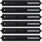 FABER-CASTELL 205241 - Lineal 15 cm, 6 Stück, bruchsichere Lineale Dots schwarz mit Namensfeld