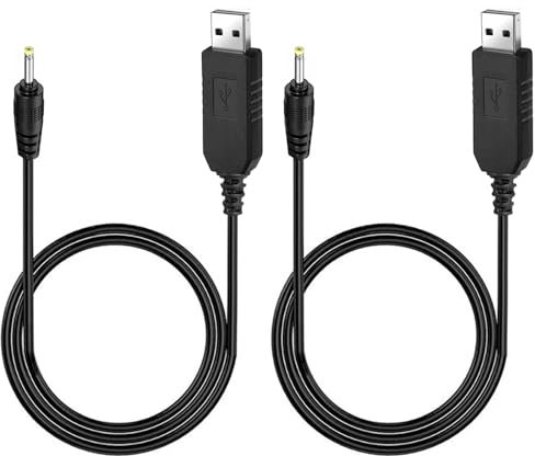 COWANIEE 2 Pcs Shaver Charger for Braun, 5V Electric Razor Charger Cable Output Voltage 2.3V/0.75A(1m)