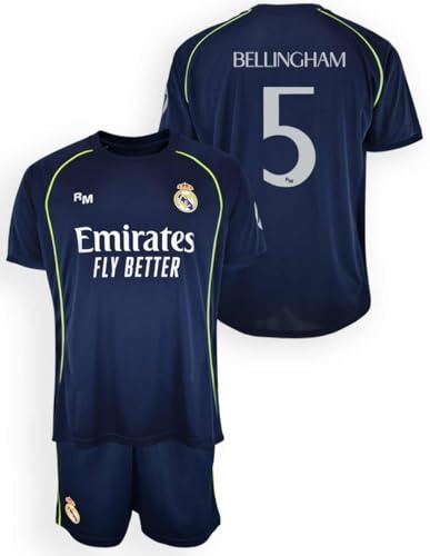 Real Madrid Auswärtstrikot 25/26 für Kinder - Größe 116 bis 164 - Saison 2025/2026 - Offizielles Fanprodukt Kids