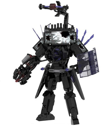 LCTM Skibidi Toilet Titan Building Blocks Toy Cameraman Speakerman Clock TV Man Monitor Action Figure Model Horror Game Multiverse Upgraded Adults Kids Fans Collectible Animation Birthday E