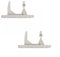 Dual Pack Door Latch Strikers Compatible with Various Washer Dryer Models, Part Number 131763302