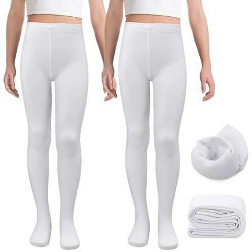MK MATT KEELY 2er-Pack Thermo Strumpfhose Mädchen Warme Gefütterte Kinderstrumpfhosen Winter Fleece Tanzstrumpfhose