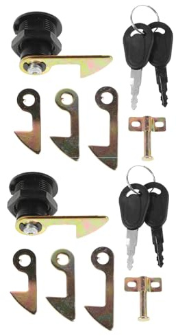 HONMEET 2 set Serrature Bagagliaio Posteriore Moto in Lega Zinco Resistente alle Intemperie con Chiavi Kit Sostituzione Lucchetto per Scooter ed Bike Compatibile con Vari Modelli