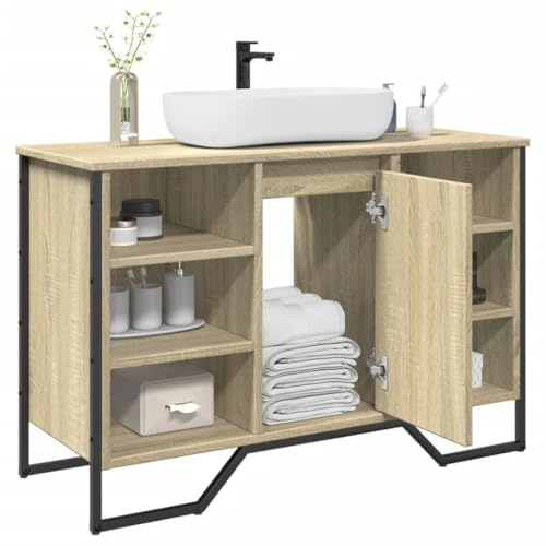 Genérico Armario Lavabo baño Madera ingeniería Roble Sonoma 91x35x60 cm,Mobiliario,Conjuntos de Muebles,Muebles de baño,848665