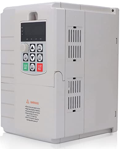 Yctze Variateur de Fréquence, 7.5KW 220V monophasé à 380V triphasé VFD avec Contrôle PWM et Filtre intégré, pour Le Contrôle de la Vitesse du Moteur dans Les Ventilateurs, Pomp