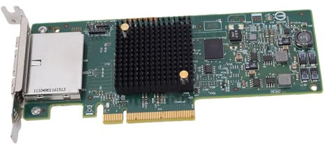 Plyisty Adattatore Bus Host LSI SAS 9207-8e, 8 Porte Esterne PCIe 3.0 X8 SAS SATA a Basso Profilo con modalità IT, 2 X SFF-8088, per Linux, VMware, FreeBSD