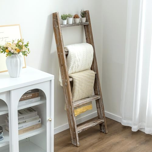 MyGift - Manta de Madera con Escalera de 4,5 pies para Pared