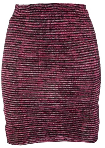 GURU SHOP Minirock, Boho Strickrock, Ethnorock, Slim Fit | Feinstrick, elastischer Bund, bequem, ideal zu Leggings oder Hosen.