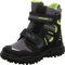 Superfit Jungen HUSKY warm gefütterte Gore-Tex Schneestiefel, Schwarz/Grün (Black/Green 0300), 39 EU