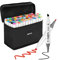 BALLSHOP Marker Stifte Set 80 Farbige Twin Marker Graffiti Stifte Graffiti Pen Set Graphic Marker für Anfänger Studenten Manga Kunstler Skizzieren Zeichnen Ausmalen (Weiß)