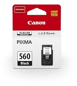 Canon Tintenpatronen - PG-560 Original Druckerpatrone - Druckt bis zu 180 A4-Seiten (1 x schwarze Patrone)