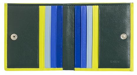 DUDU Portafoglio RFID di pelle multicolore porta carte e monete Mangrove