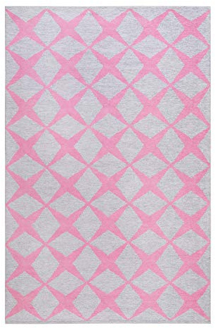 Wecon Home CALEDON gewebter Kurzflorteppich, 190 x 290 cm, Sand | moderner Kurzflor Teppich, Läufer aus Baumwolle für Wohnzimmer, Flur, Schlafzimmer, Tender Love