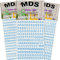 MDS Brand Scrapbook Buchstaben Aufkleber 3er/pk zum beschriften von dankeskarten, Einladungskarten für Kommunionkerzen, Taufkerzen, Hochzeitskerze, einfach zum basteln und gestalten 29 (Baby Blau)