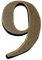 Zayookey Metallo Numero Civico Antichi 4 Pollici (10 cm) Moderna Numeri Indirizzo di Casa di Porta in Bronzo House Number per Cassetta Postale Stradale (Door Number 9)