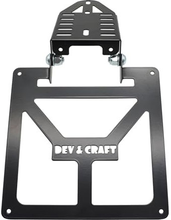 Portatarga Pieghevole Universale per Codino Stretto NERO CC 125 300 450 Motard Enduro Moto