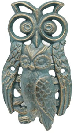 Türklopfer Türklopfer Eule aus Gusseisen, Klassische Türklopfer für den Außenbereich mit Zubehör für Haustürklopfer im Gartenhof