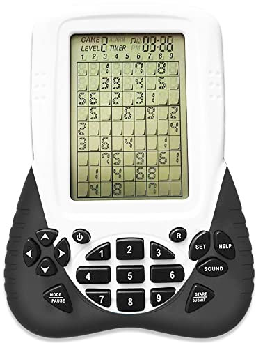 Bornkid Sudoku Electronic Brain Games Console Age 3+ for Kids Aldults Elderly with Two Million 9×9's Puzzles from Easy to Hard 3.5 Inches Eye Protection Screen (Black)