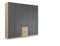 Rauch Möbel Dark & Wood by Quadra Spin Schrank Drehtürenschrank, Grau metallic/Eiche Artisan, Schwarz, Holz, 5-trg., inkl. 3 Kleiderstangen, 3 Einlegeböden, 2 Schubladen, BxHxT 226x210x54 cm
