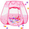 LittleTom Tente Princesse Fille - 300 Balles - 120x120x90 Piscine a Balle Tente d'Interieur Enfant Tipi Bebe Chateau Princesse Tente de Jeu Enfant - Tente à Balles Bébé Piscine à Balles Bébé Fille