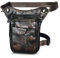 Le'aokuu para Hombre Cuero Genuino Motocicleta Pesca Táctica Hip Bum Fanny Cinturón Paquete de la Cintura Gota Pierna Bolsa de Muslo Bolsa de Mensajero 211-5（B4 Negro）