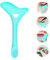 IOSPKKIO® Pochoirs pour eye-liner, pointes d'aile, aide à l'eyeliner en silicone, multifonction, rouge à lèvres, crème pour le visage, outil réutilisable en silicone (bleu)