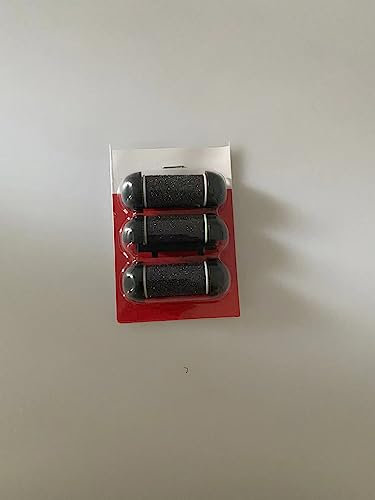 3 Different Replacement Roller Head for Ratukall Electric Foot File,Hard Skin Remover Foot,Refill Rollers Pedicure Tools Kits for Feet Callus Shaver for Cracked Heels and Dead Skin (Black)