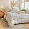 Herside Beige Bettwäsche 240x220cm Pom Poms Bettwäsche-Sets 100% Gewaschene Mikrofaser Beige Grau Bettbezug 2 Kissenbezüge 80x80 cm mit Reißverschluss (Beige Grau, 240 x 220 cm)