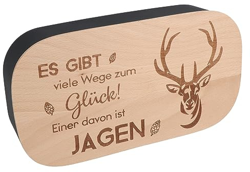 Spruchreif | Lunchbox mit graviertem Frühstücksbrettchen | Lunchbox Erwachsene | Brotdose Kunststoff | Jausenbox | Frühstücksbox | Outdoor Frühstück | Geschenk Jagen | Geschenk Jäger | Jagdgeschenke