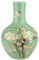 Fine Asianliving Vase Chinois Menthe Fleurs Fait Main D24xH36cm Chinois Vase avec Couvercle Asiatique Jingdezhen Mandarin Décorative