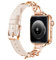Vamyzji Leather Strap for Apple Watch 46mm 49mm 45mm 44mm 42mm(Series 3 2 1), Genuine Leather with Classical Chain Strap for Apple Watch Series 10 9 8 7 6 5 4 3 2 1 iWatch SE,Ultra/Ultra 2 Rosegold