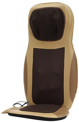 LANNADD Massagesitzauflage Shiatsu, Massagematte Ganzkörper Mit Wide Back Technologie Rückenmassagegerät, Mit Spot-Wärme-und Vibrationsfunktion Massageauflage für Büro und Zuhause