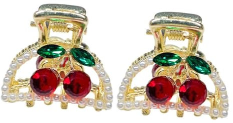 FRCOLOR 2st Kirsch Haarschmuck Haarnadel Tiara Haarspangen Haarklammer Kieferclips Aus Kirsche Kopfschmuck Für Kirschkopfschmuck Kind Opal Südkorea