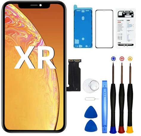 DTD Screen for iPhone XR LCD Replacement 6.1''Touch Screen Digitizer Frame Assembly Repair Tool with Model A1984 A2105 A2106 A2107 A2108