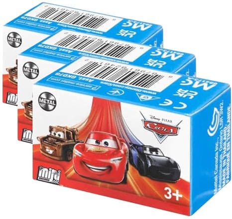 Disney Pixar Cars Mini-véhicule, Petite Voiture Miniature, Jouet pour Enfant, modèle aléatoire, GKD78 (Lot de 3)