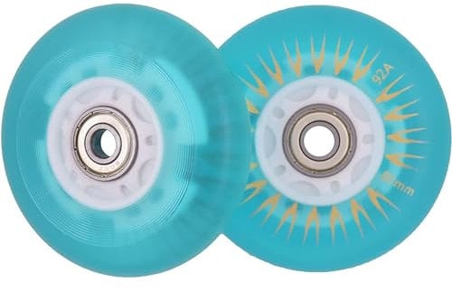 NBTRXWAFR 4Er-Pack Leuchtende Inline-Skate-Rollen, LED-Roller-Rollen, LED-Blitz-Ersatzrad Mit Kugellager Für Kinder Und Jugendliche,Blau,80mm