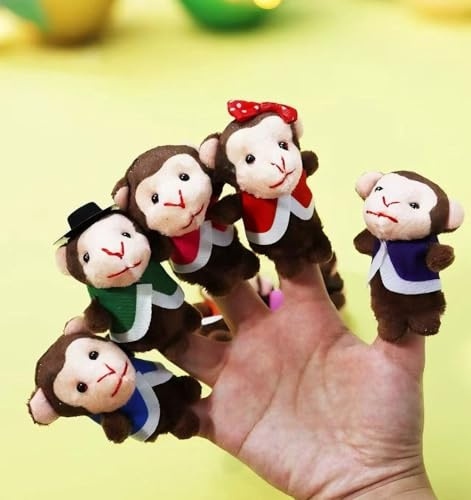 5 Finger Puppets for Kids, 7 Pack Finger Puppets, Plush Game, Theatre Role Play, Sleep Story for Toddlers