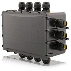 Intratec Abzweigdose wasserdicht [IP68] Verschiedene Größen 2-14 Öffnungen für Unterwasser | Verteilerdose Wasserdicht | Verteilerdose Aufputz Schwarz | Verteilerdose Außen Wasserdicht | Abzweigkasten