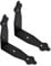 Pack of 2 x Black Corner Brackets - 115 x 115 mm Steel Right Angle Braces L Shaped Retro Decorative Metal Bracket 90 Degree Corner Braces for Wooden Furniture, Window, Shelf, Desk